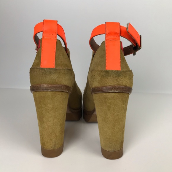 Hunter Booties UK Ochre Suede Ankle Strap RARE - Picture 6 of 9